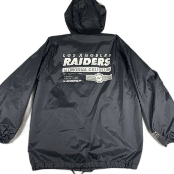 Vintage 90s Las Vegas Raiders NFL Windbreaker – Team NFL – Black Coach Jacket - Picture 2 of 15